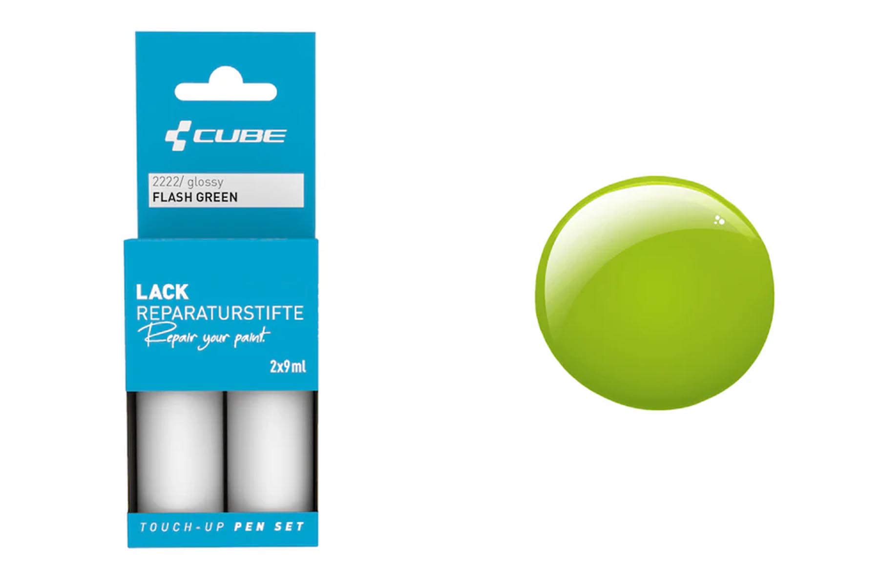 Cube Set de lápices de pintura flash green glossy 2222