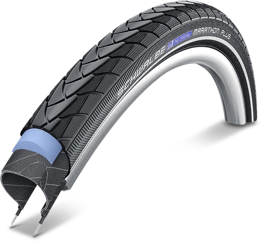 Schwalbe Neumático MARATHON PLUS Evo, SmartGuard, TwinSkin 47-622