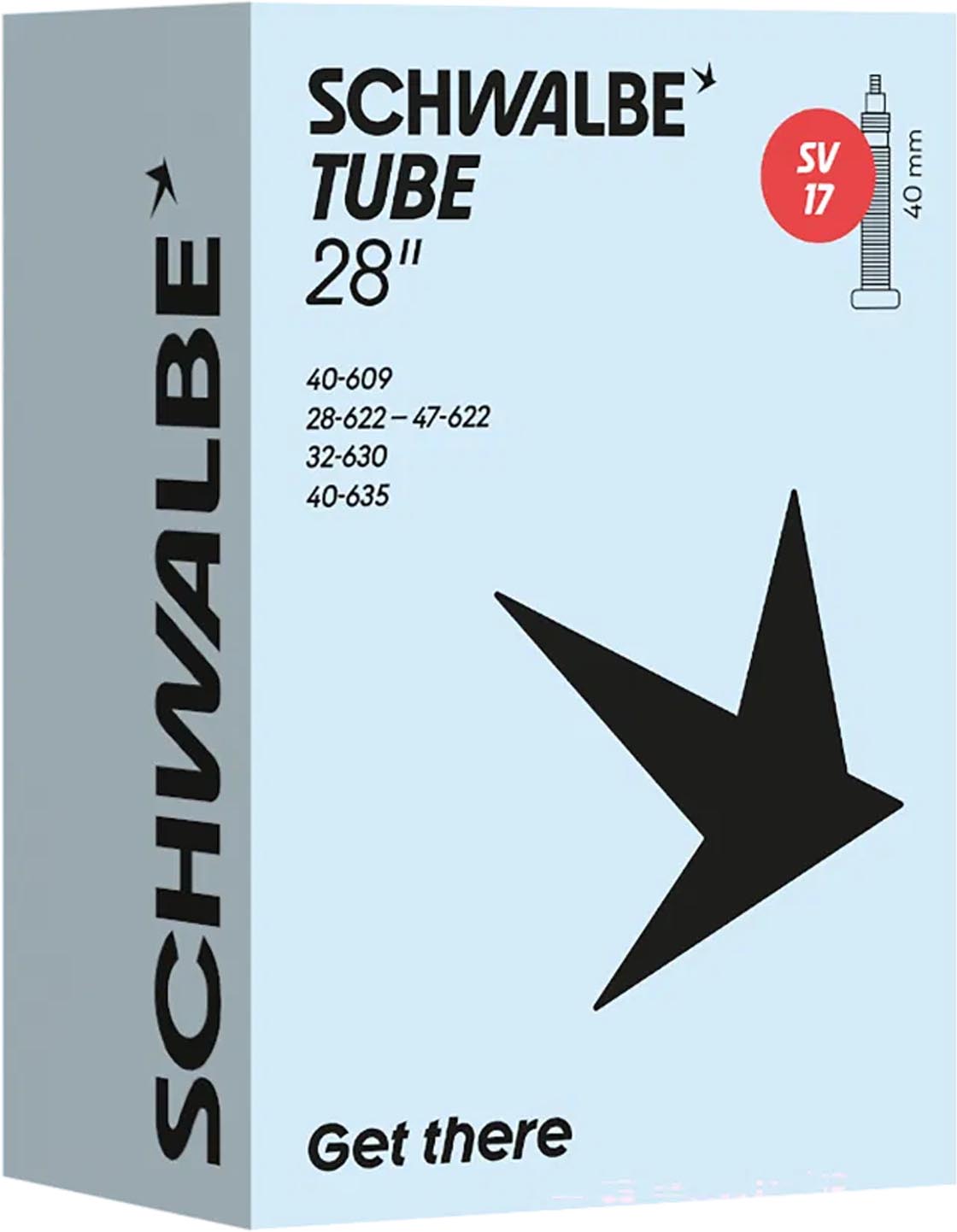 Schwalbe Manguera SV17 28 x 1 1/8-1,75" 28/47-622/635 SV 40 mm