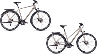 Dos bicicletas Cube Kathmandu PRO, una con cuadro diamante y otra con cuadro trapezoidal
