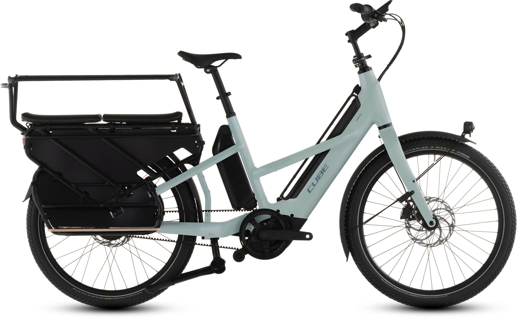 Cube Longtail Hybrid Comfort Family 800 haze n reflex 2026 - Bicicleta-Eléctrica de Carga