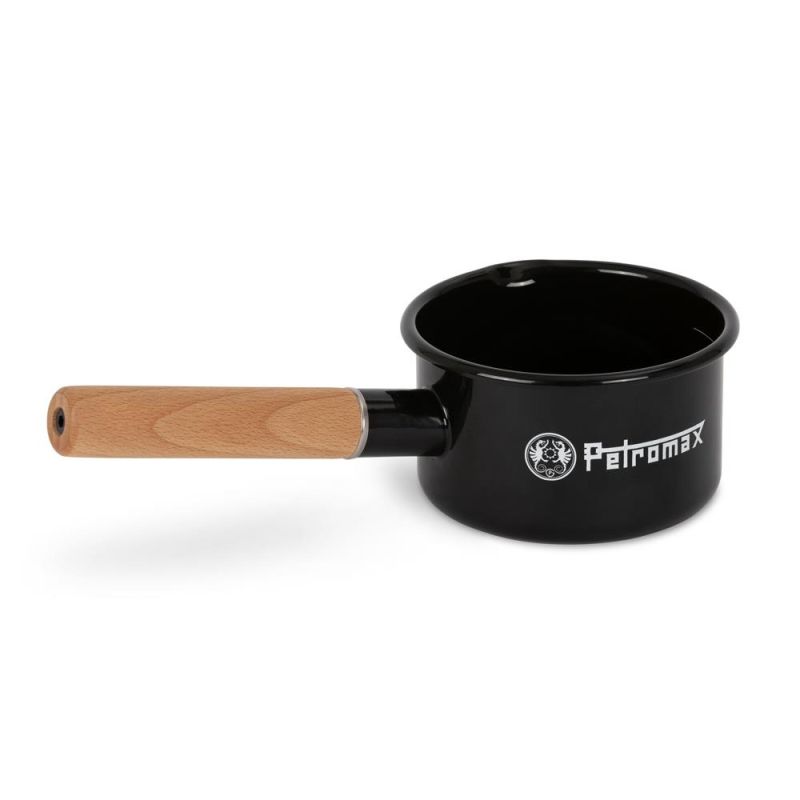 Petromax Cacerola esmaltada negra - 0,5 litros