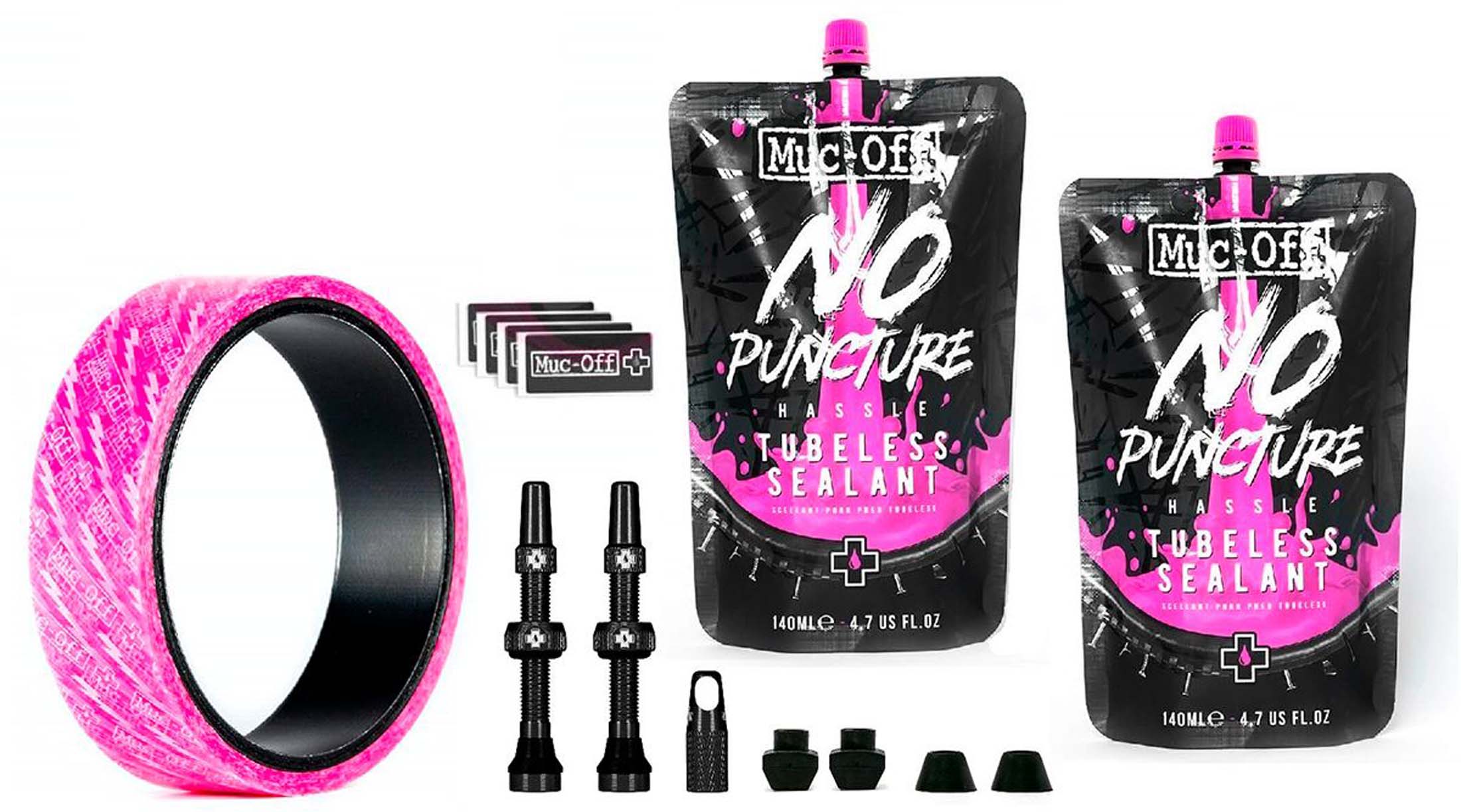 Muc-Off UltimateTubeless Kit - XC / Gravel rosa nos