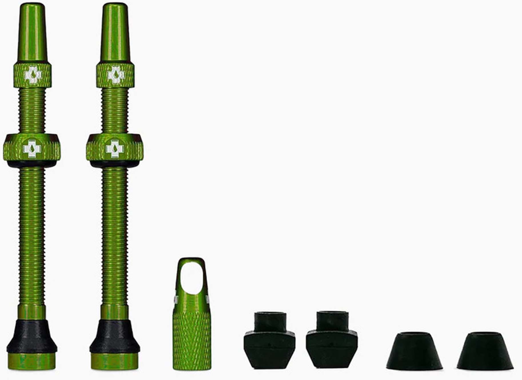 Muc-Off Kit Válvula Tubeless Universal para MTB & Road verde 80 mm