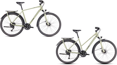 Dos bicicletas Cube Kathmandu ONE, una con cuadro diamante y otra con cuadro trapezoidal