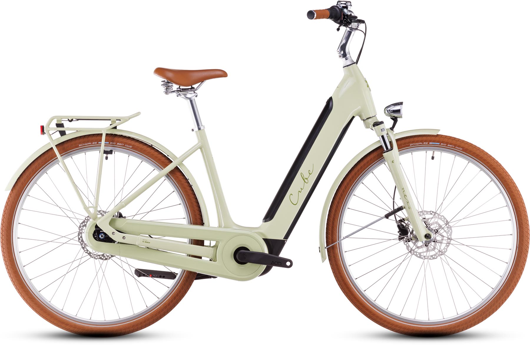 Cube Ella Hybrid 500 matchagreen n green 2025 - Bicicleta-Eléctrica Trekking Acceso Fácil