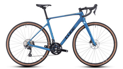 Bicicleta Cube Nuroad C:62 Race Gravel en azul.