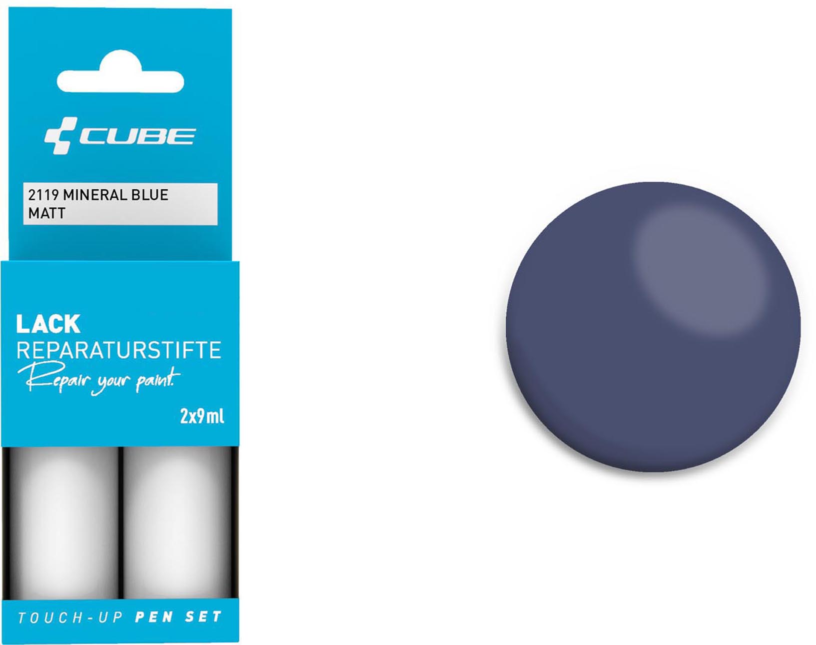 Cube Juego de rotuladores de retoque MINERAL BLUE mate 2119