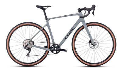 Bicicleta gravel Cube Nuroad C:62 Pro en color gris.