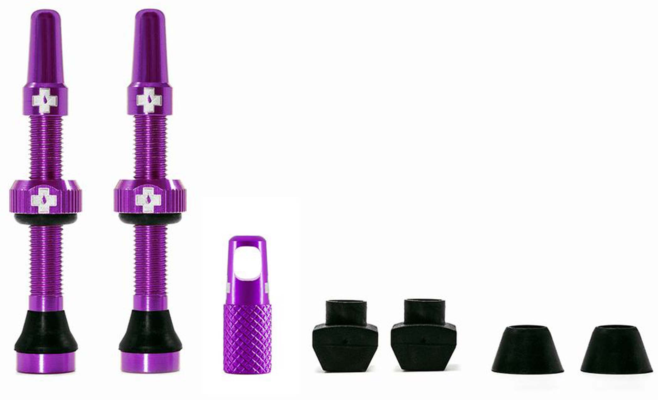 Muc-Off Kit Válvula Tubeless Universal para MTB & Road  violeta 60