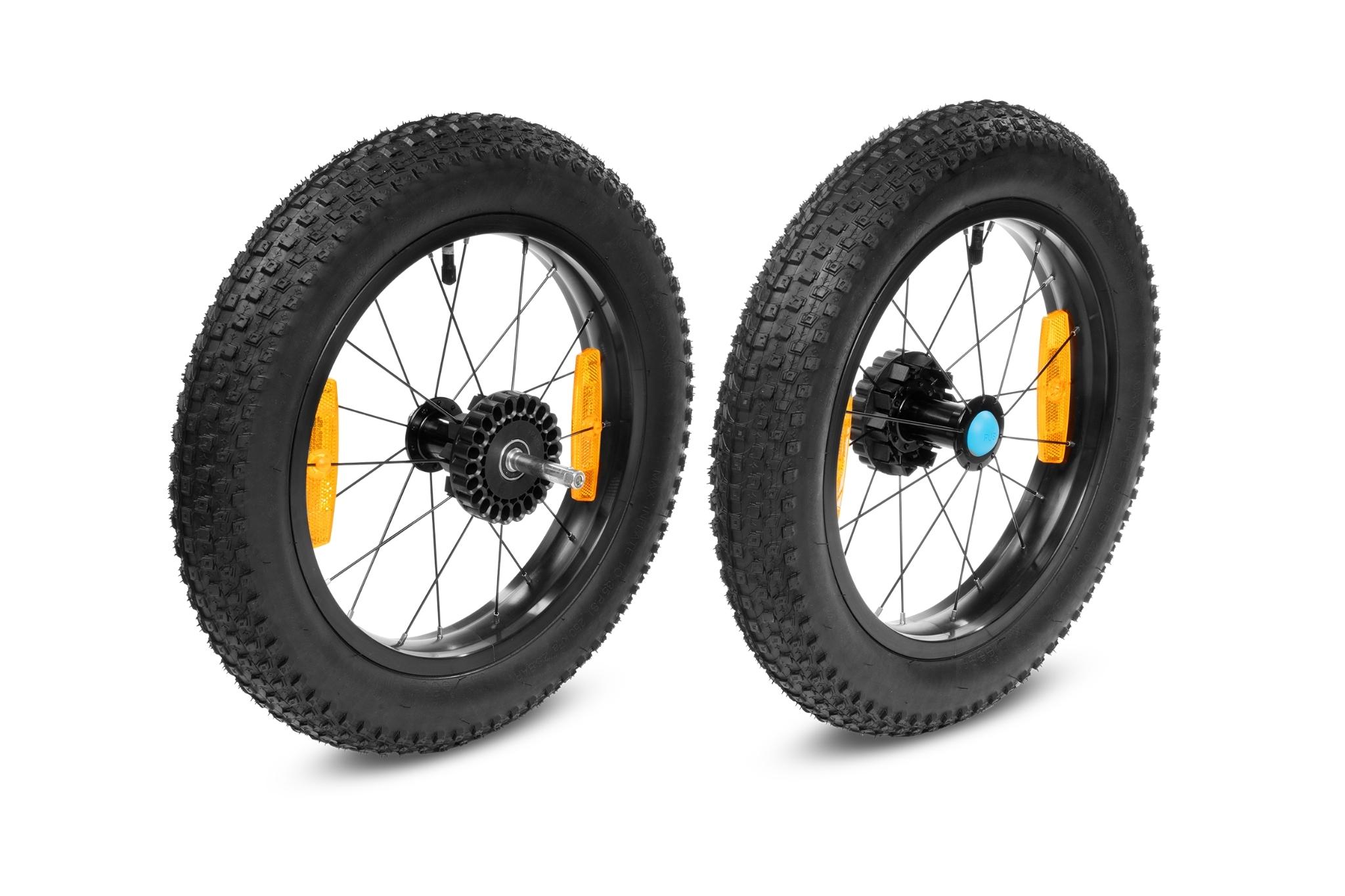 Cube Ruedas gruesas traseras para remolques de bicicleta para niños Double
