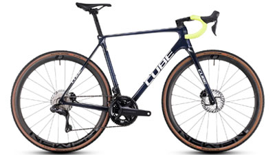 Bicicleta de carretera Cube Cross Race C:68X TE en color negro.