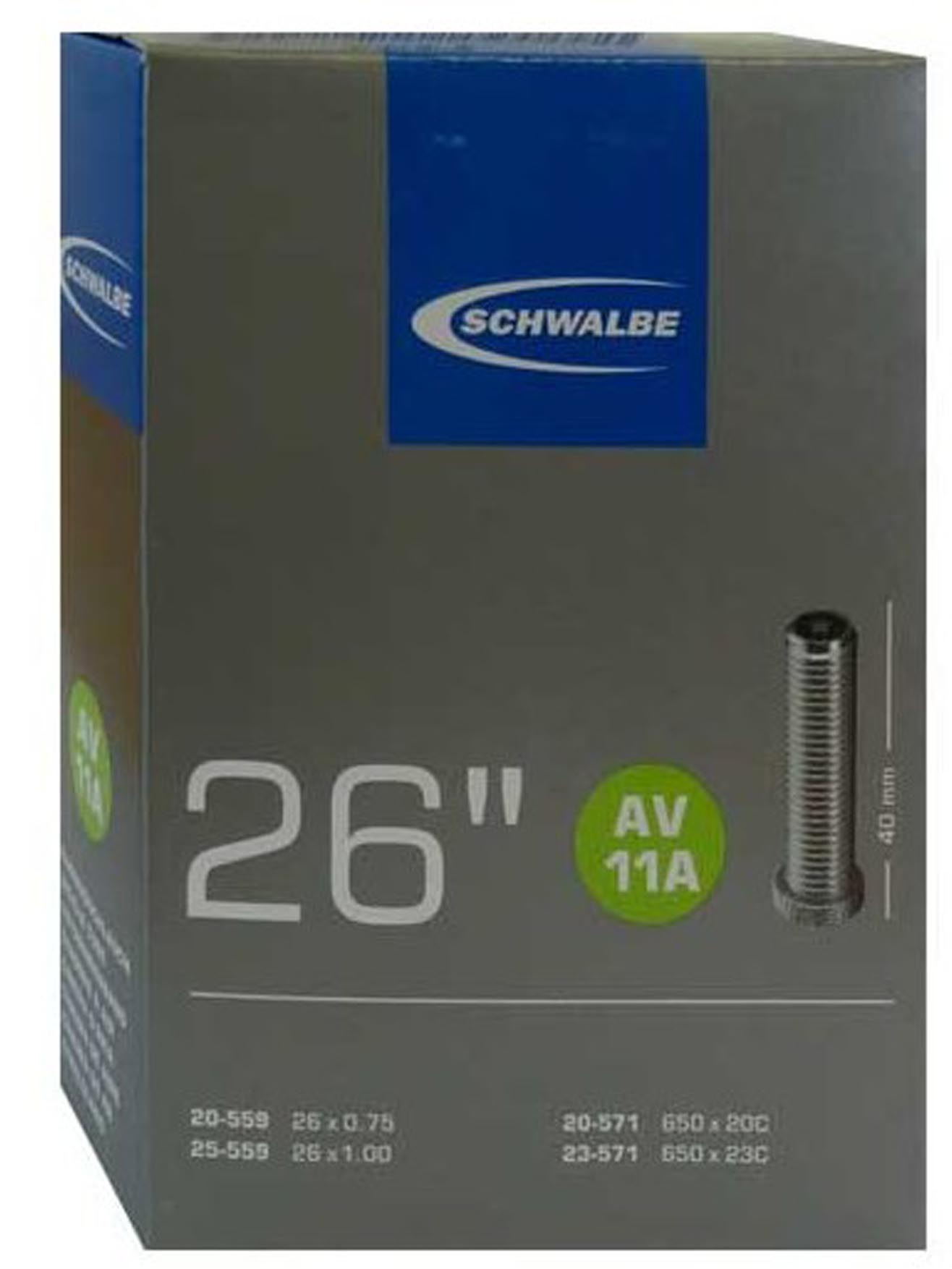 Schwalbe Manguera n.º 11A 26x7/8-1,00" 20/25-559/571 AV 40 mm