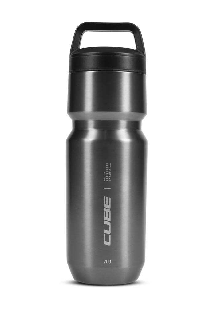 Cube Botella de acero inoxidable Arc 700 gris cepillado