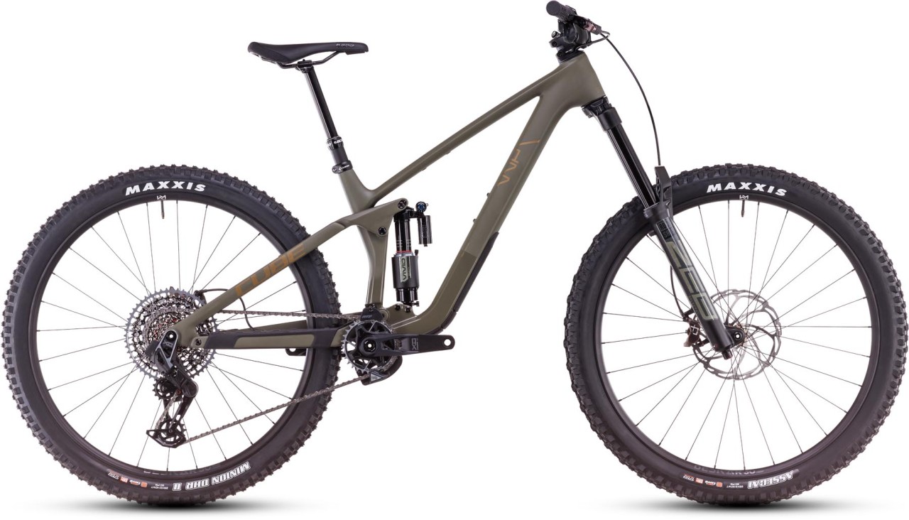 Cube Stereo ONE77 C:68X TM 29 dustyolive n gold 2025 - MTB Doble Suspensión