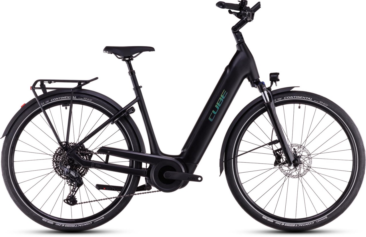 Cube Supreme Hybrid Pro 625 black n spectral 2025 - Bicicleta-Eléctrica Trekking Acceso Fácil