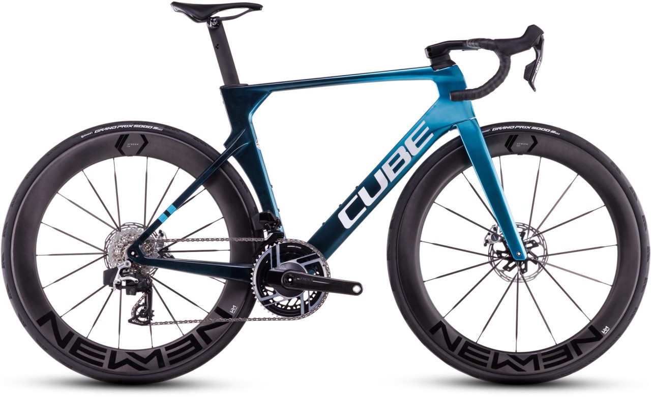 Cube Litening AERO C:68X SLX chromeblue n liquidblue 2025 - Bicicleta de Carrera Carbono