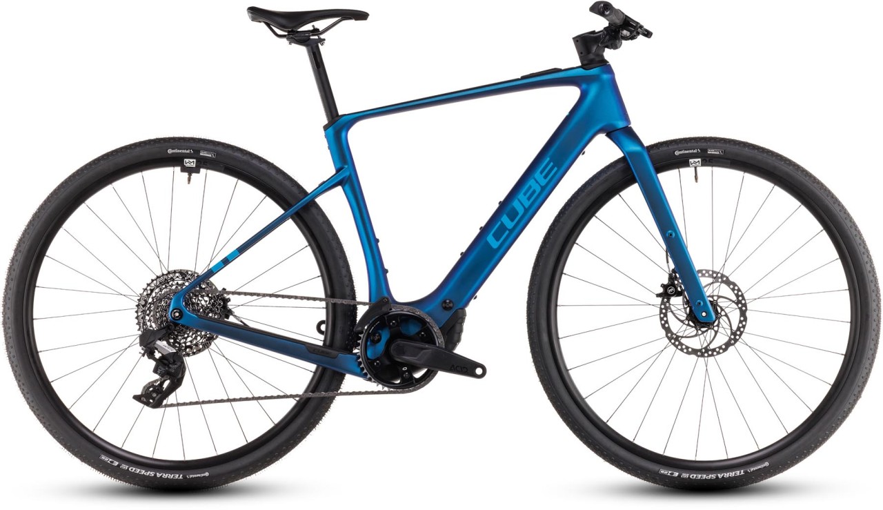 Cube Nulane Hybrid C:62 SLX 400X nebula n blue - Bicicleta-Eléctrica Fitness Hombres