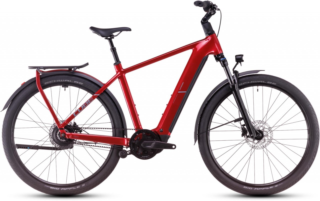 Cube Kathmandu Hybrid Comfort Pro 800 electricred n red 2025 - Bicicleta-Eléctrica Trekking Hombres