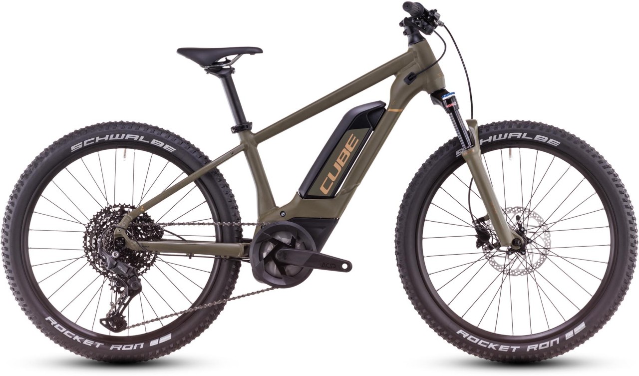 Cube Acid 240 Hybrid Rookie SLX 500 dustyolive n gold 2025 - MTB-Eléctrica Rígida