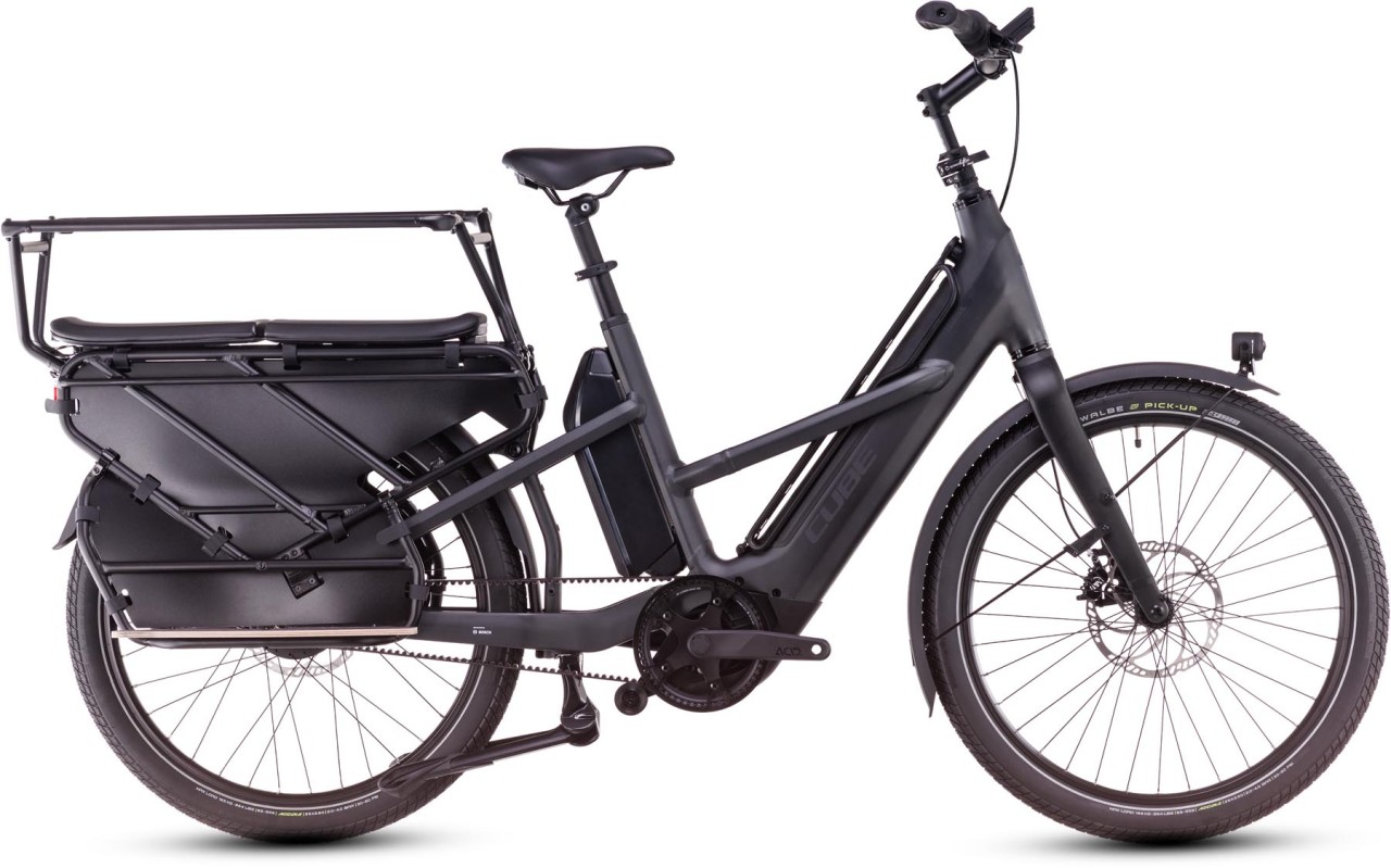 Cube Longtail Hybrid Family 725 grey n reflex 2025 - Bicicleta-Eléctrica de Carga