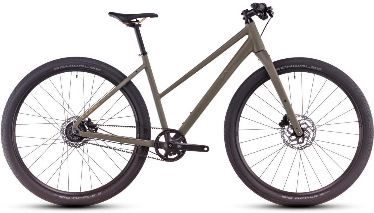 Cube Hyde Pro dustyolive n gold 2025 - Bicicleta Fitness Damas