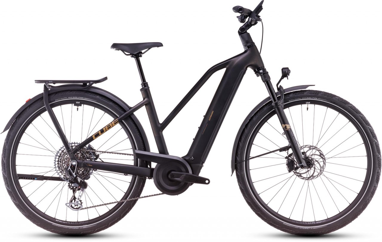 Cube Kathmandu Hybrid SLT 800 golddust n black 2025 - Bicicleta-Eléctrica Trekking Damas