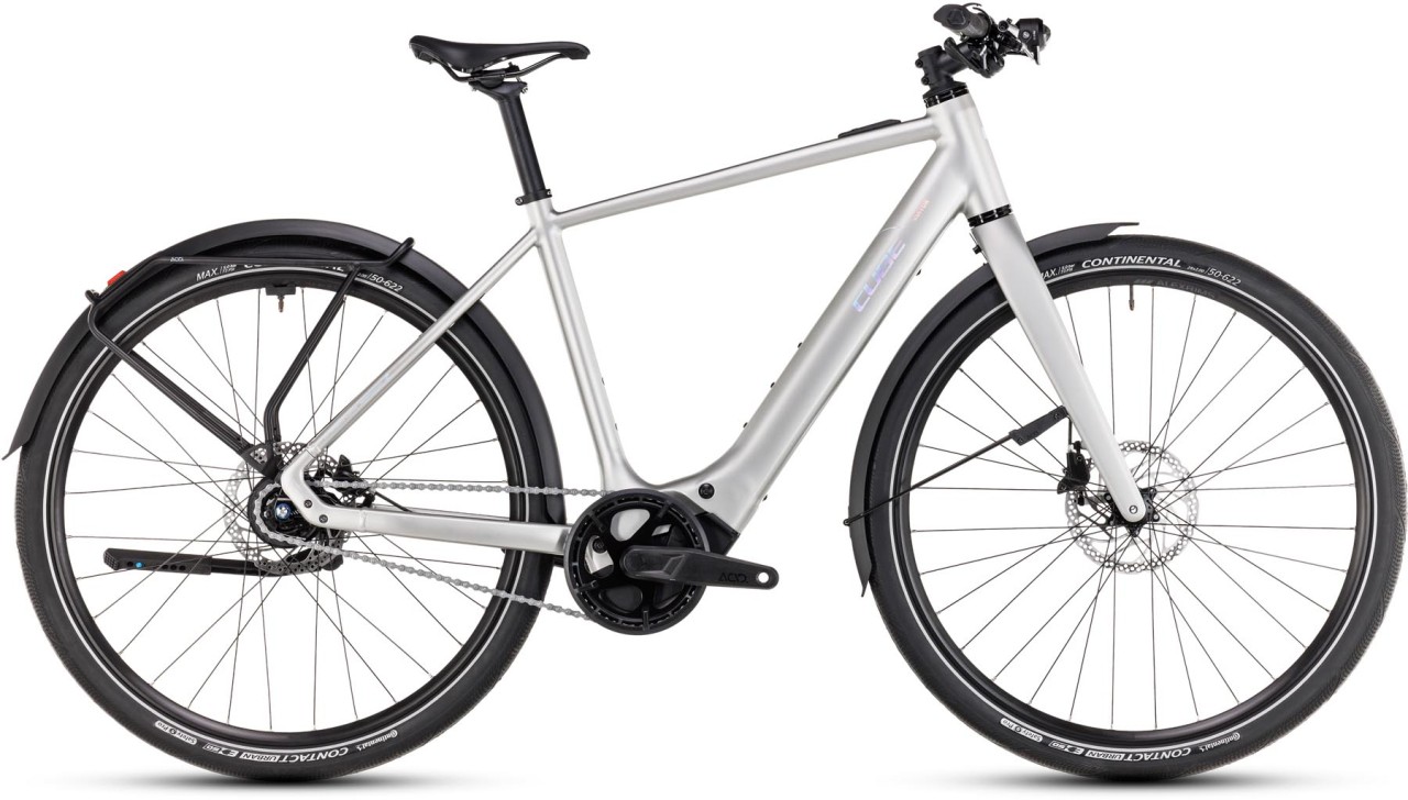 Cube Editor Hybrid SLX FE 400X sleekgrey n spectral 2025 - Bicicleta-Eléctrica Fitness Hombres