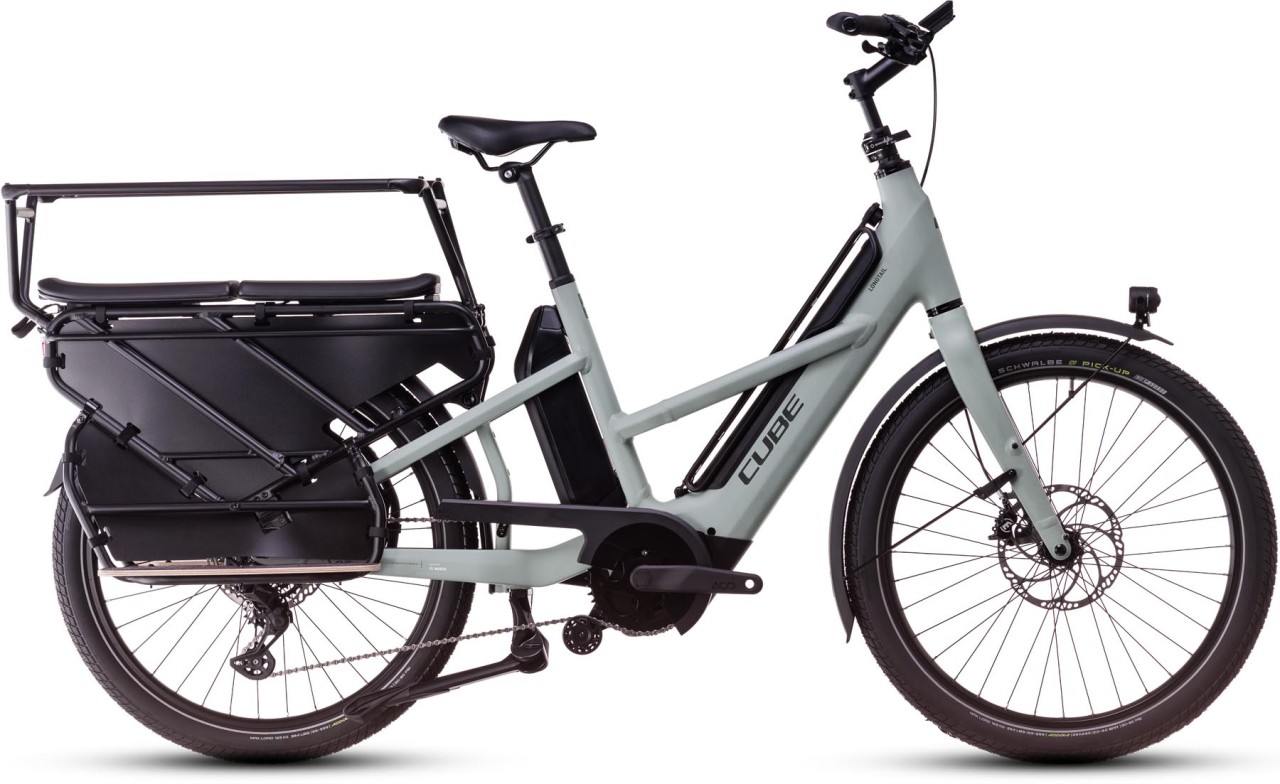 Cube Longtail Sport Hybrid Family 725 swampgrey n reflex 2025 - Bicicleta-Eléctrica de Carga