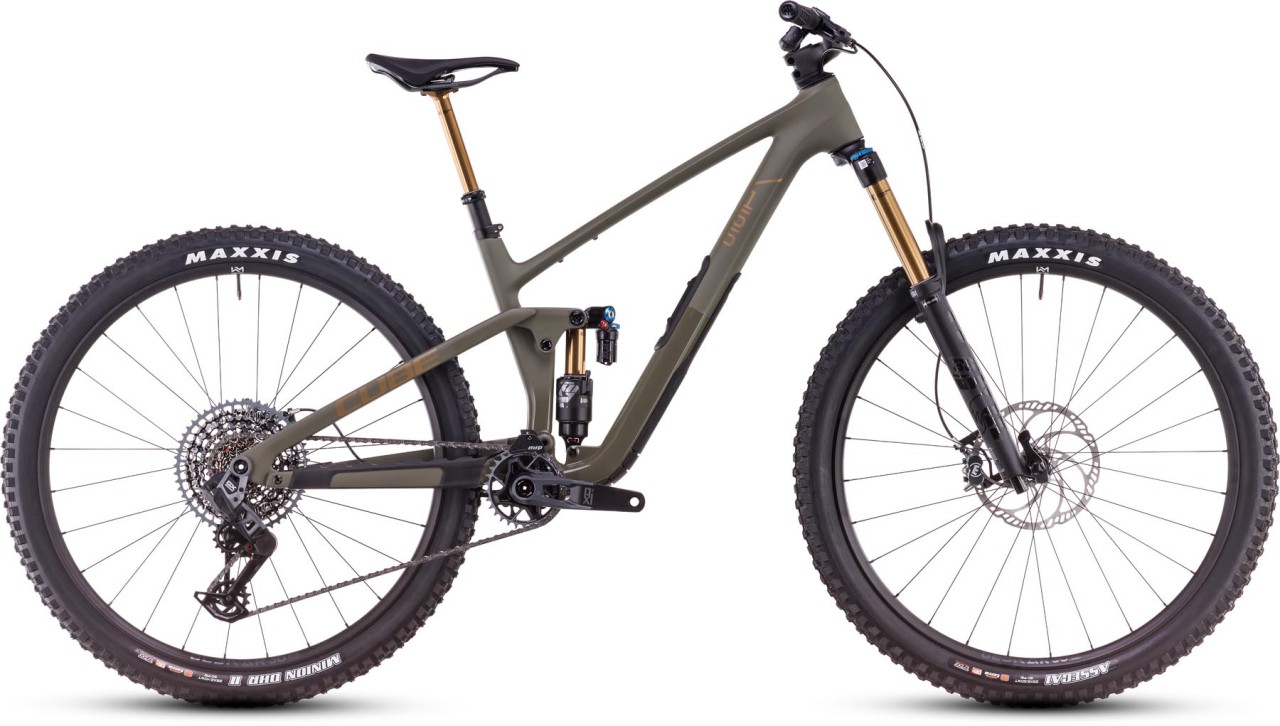 Cube Stereo ONE55 C:62 TM 29 dustyolive n gold 2025 - MTB Doble Suspensión