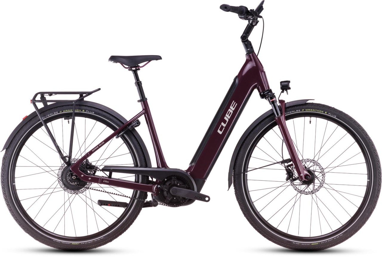 Cube Supreme Hybrid Deluxe Pro 625 amarone n grey 2025 - Bicicleta-Eléctrica Trekking Acceso Fácil