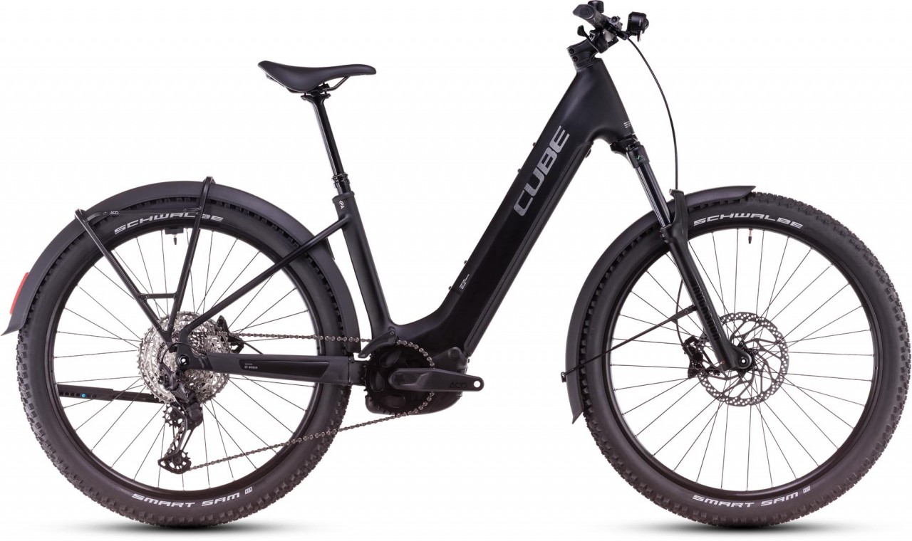 Cube Reaction Hybrid Race Allroad 800 black n metal 2025 - MTB-Eléctrica Rígida Acceso Fácil