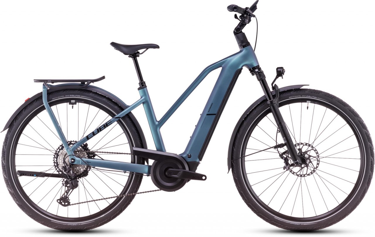 Cube Kathmandu Hybrid SLX 800 smaragdgrey n black 2025 - Bicicleta-Eléctrica Trekking Damas