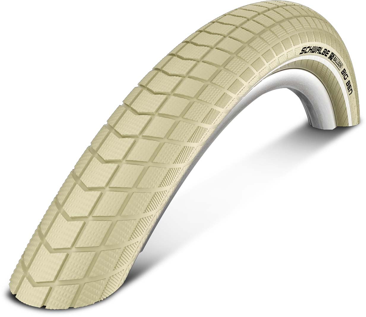 Schwalbe Neumático Little Big Ben 40-622 28" x 1.50, crema / reflex