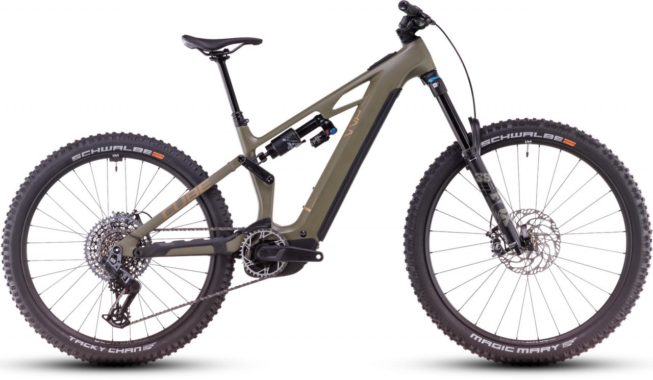 Cube Stereo Hybrid ONE77 HPC TM 800 dustyolive n gold 2025 - MTB-Eléctrica Doble Suspensión