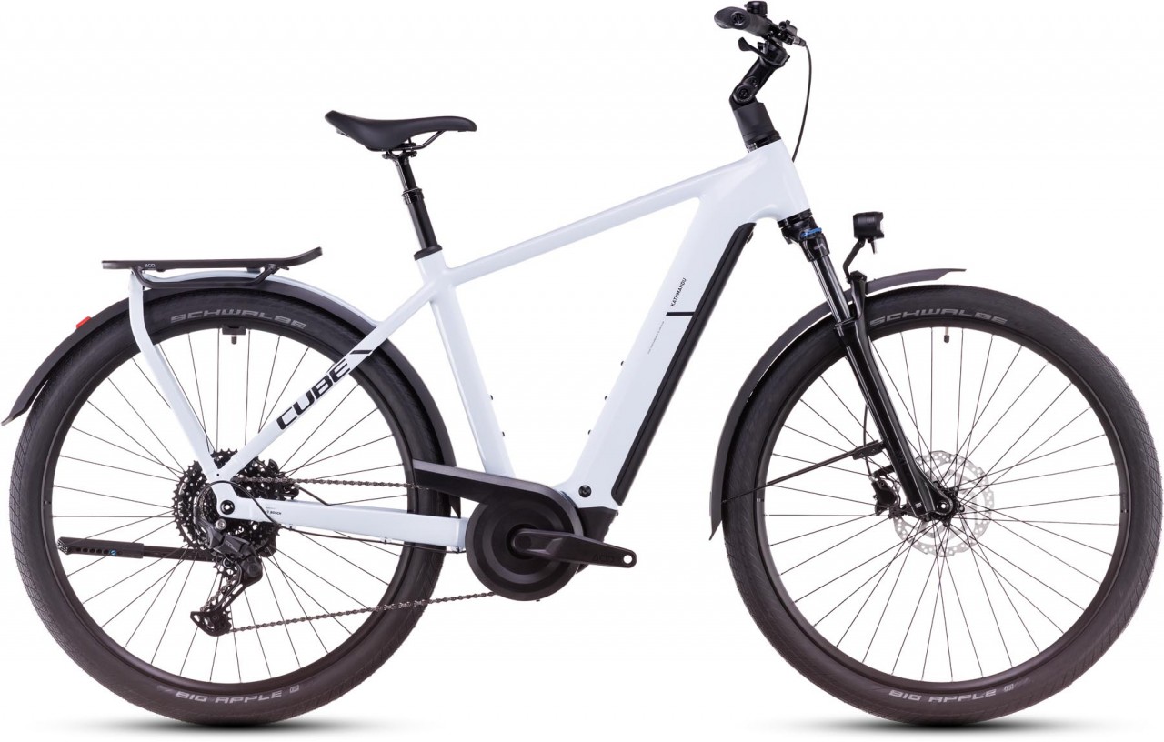 Cube Kathmandu Hybrid ONE 800 polarwhite n black 2025 - Bicicleta-Eléctrica Trekking Hombres