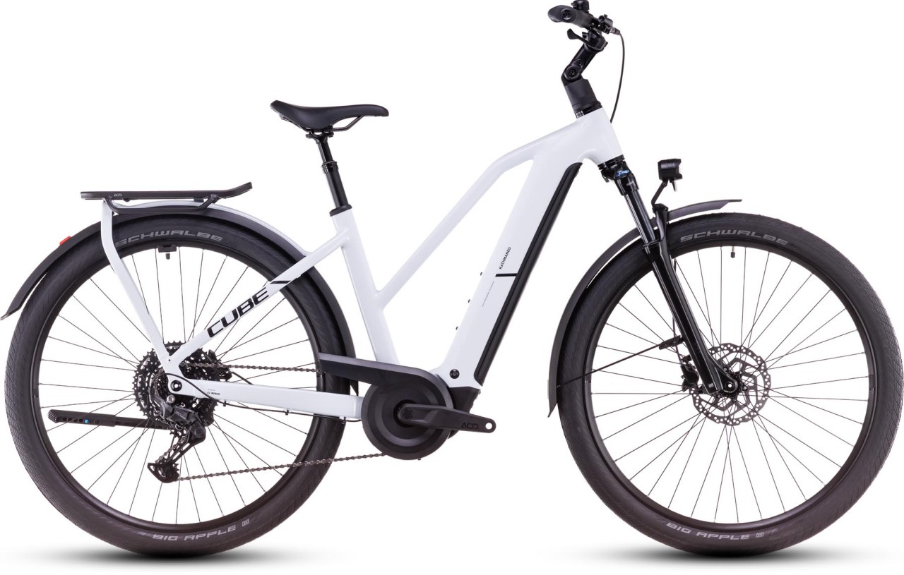 Cube Kathmandu Hybrid ONE polarwhite n black - Bicicleta-Eléctrica Trekking Damas