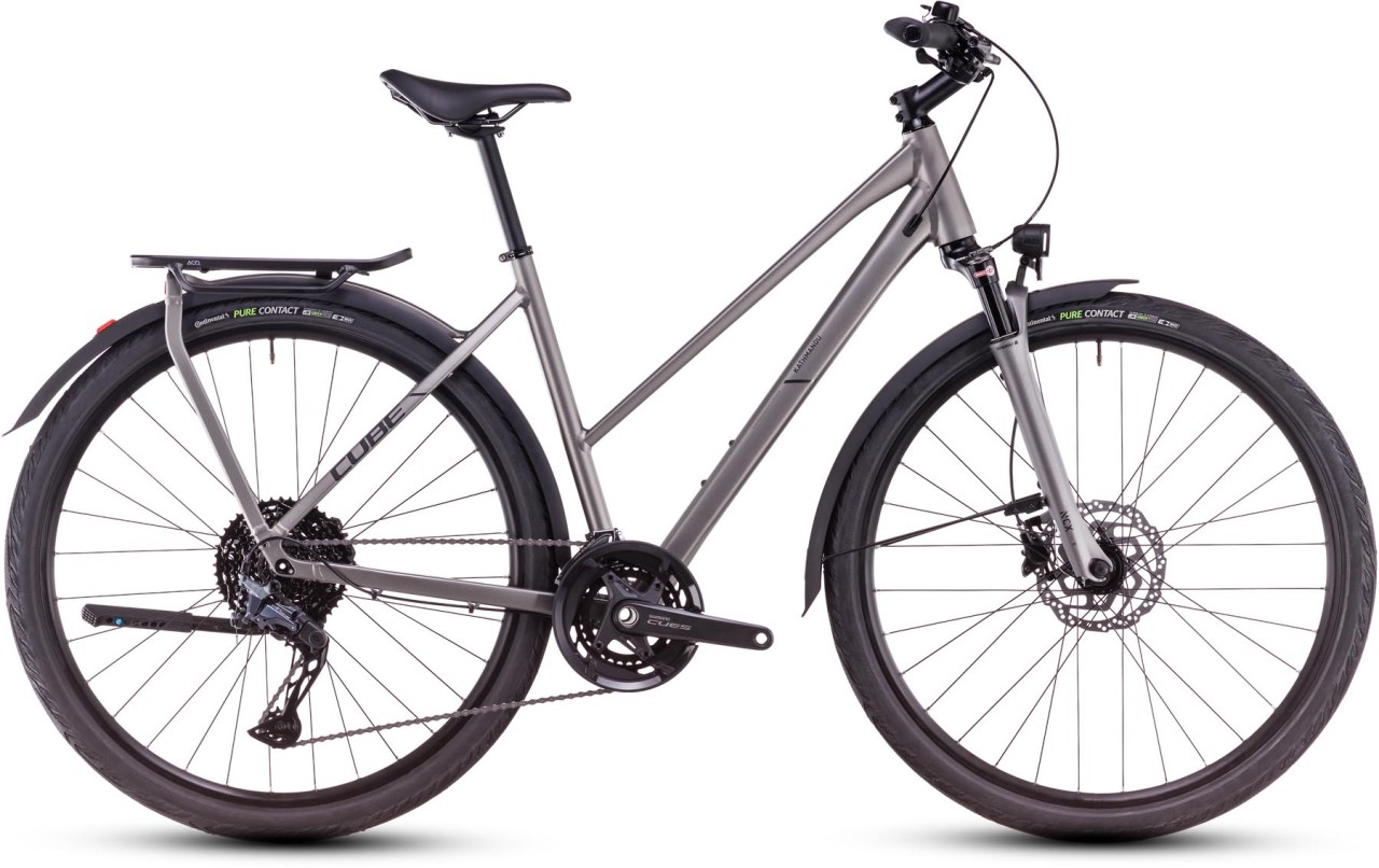 Cube Kathmandu EXC grey n black 2025 - Bicicleta Trekking Damas