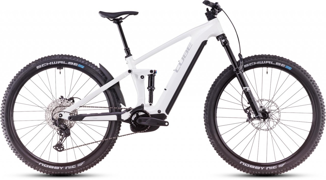 Cube Stereo Hybrid ONE44 EXC 800 metallicwhite n black 2025 - MTB-Eléctrica Doble Suspensión