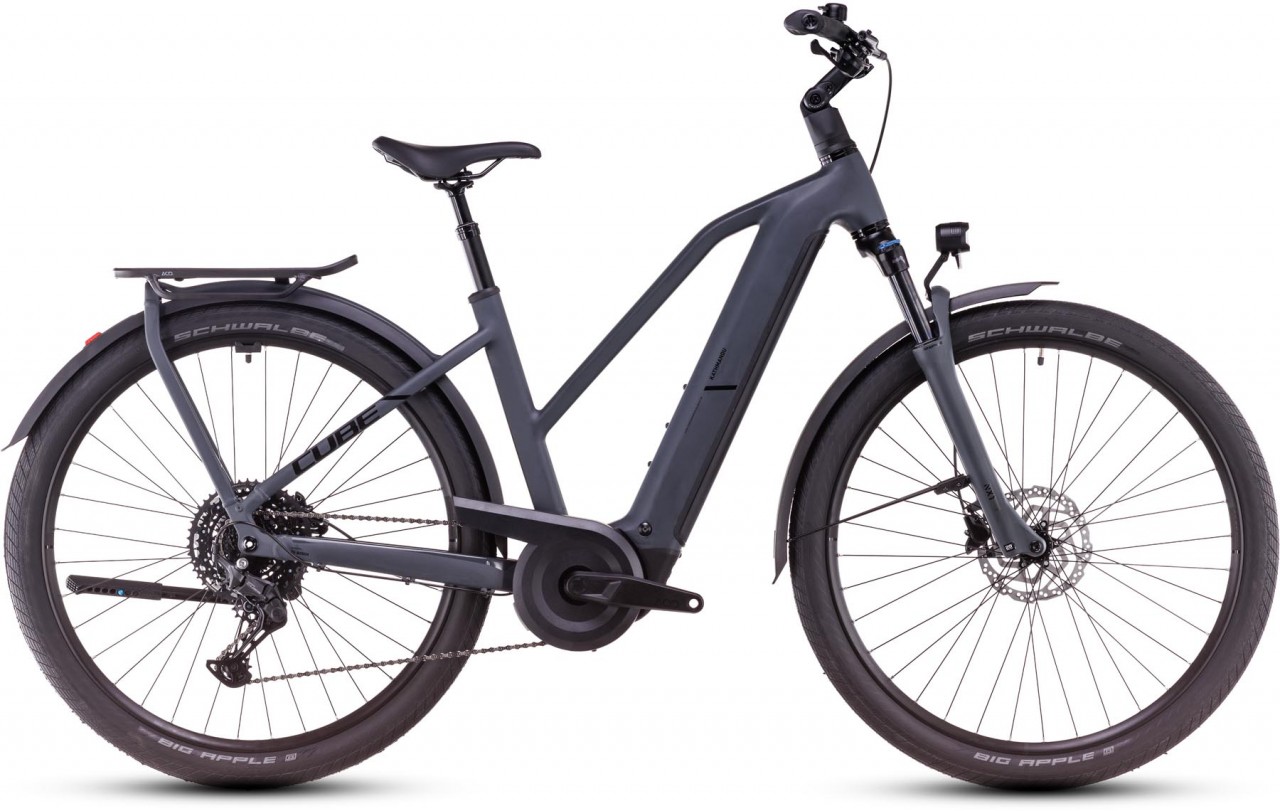 Cube Kathmandu Hybrid ONE 800 shadowgrey n black 2025 - Bicicleta-Eléctrica Trekking Damas