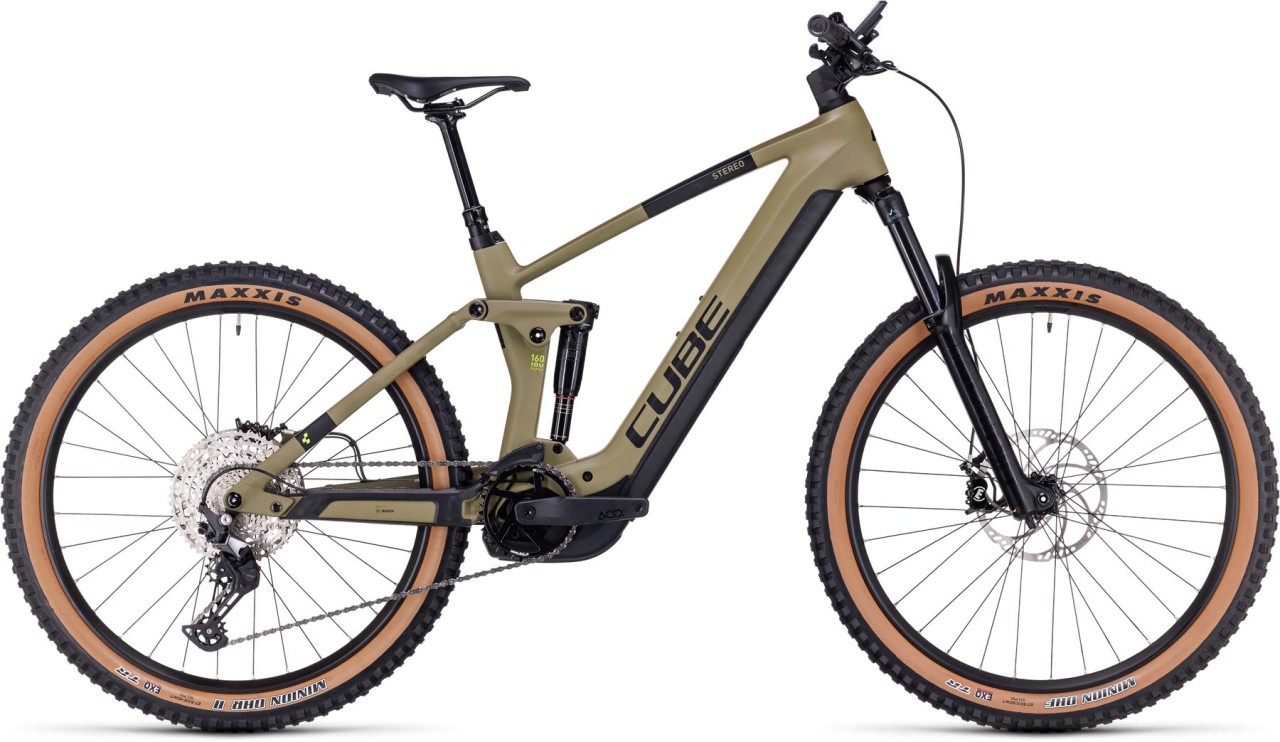 Cube Stereo Hybrid 160 HPC Race 625 27.5 olive n green 2024 - MTB-Eléctrica Doble Suspensión