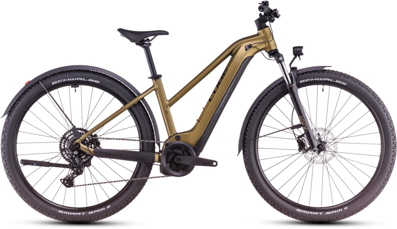 Cube Reaction Hybrid Performance 625 Allroad goldenlime n black 2025 - MTB-Eléctrica Rígida Damas