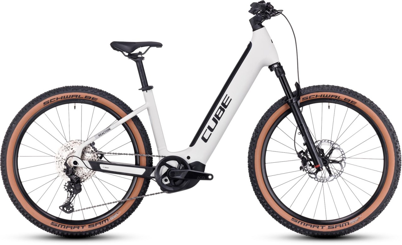 Cube Reaction Hybrid SLT 750 silver n cream 2024 - MTB-Eléctrica Rígida Acceso Fácil