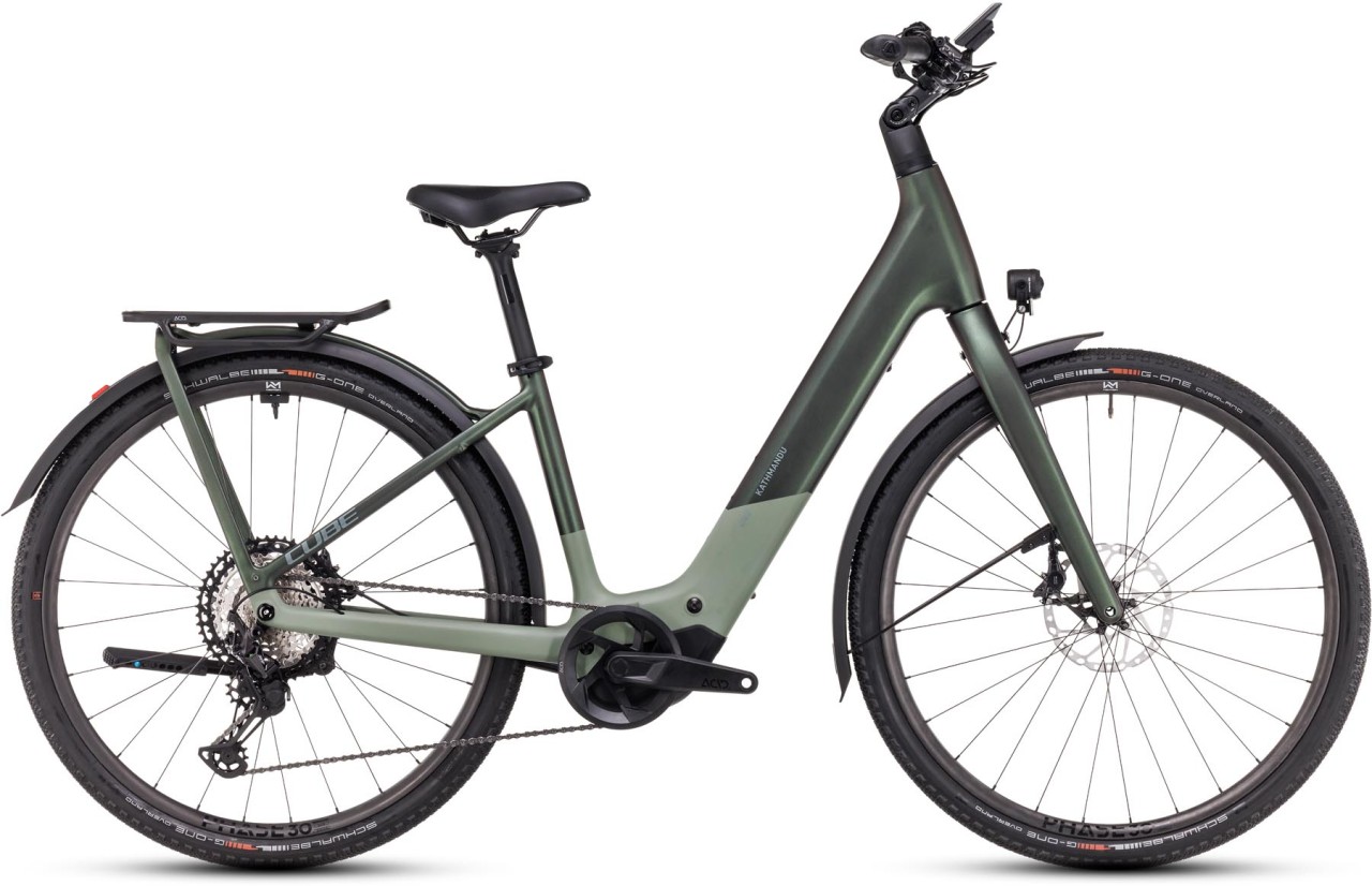 Cube Kathmandu Hybrid C:62 SLT 400X stellar n origanogreen 2025 - Bicicleta-Eléctrica Trekking Acceso Fácil