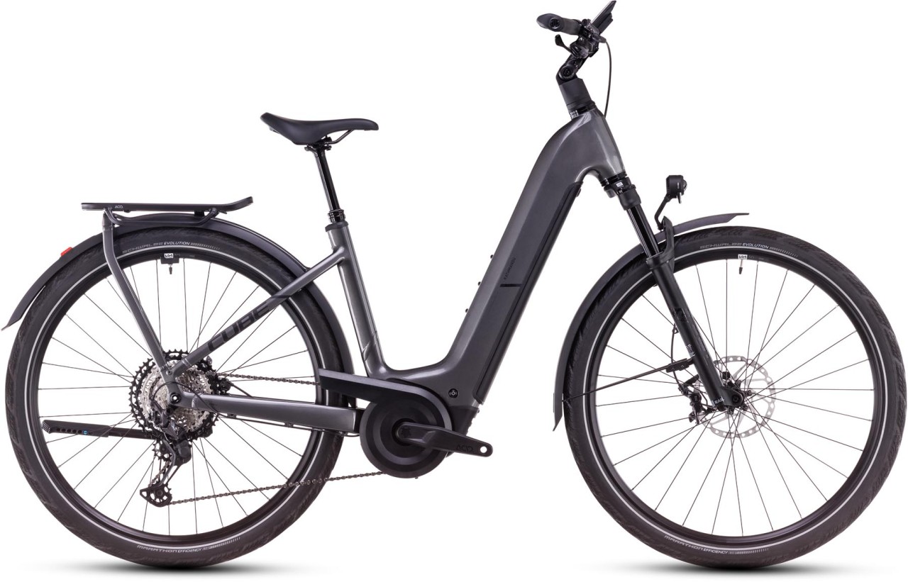 Cube Kathmandu Hybrid SLX graphite n black - Bicicleta-Eléctrica Trekking Acceso Fácil