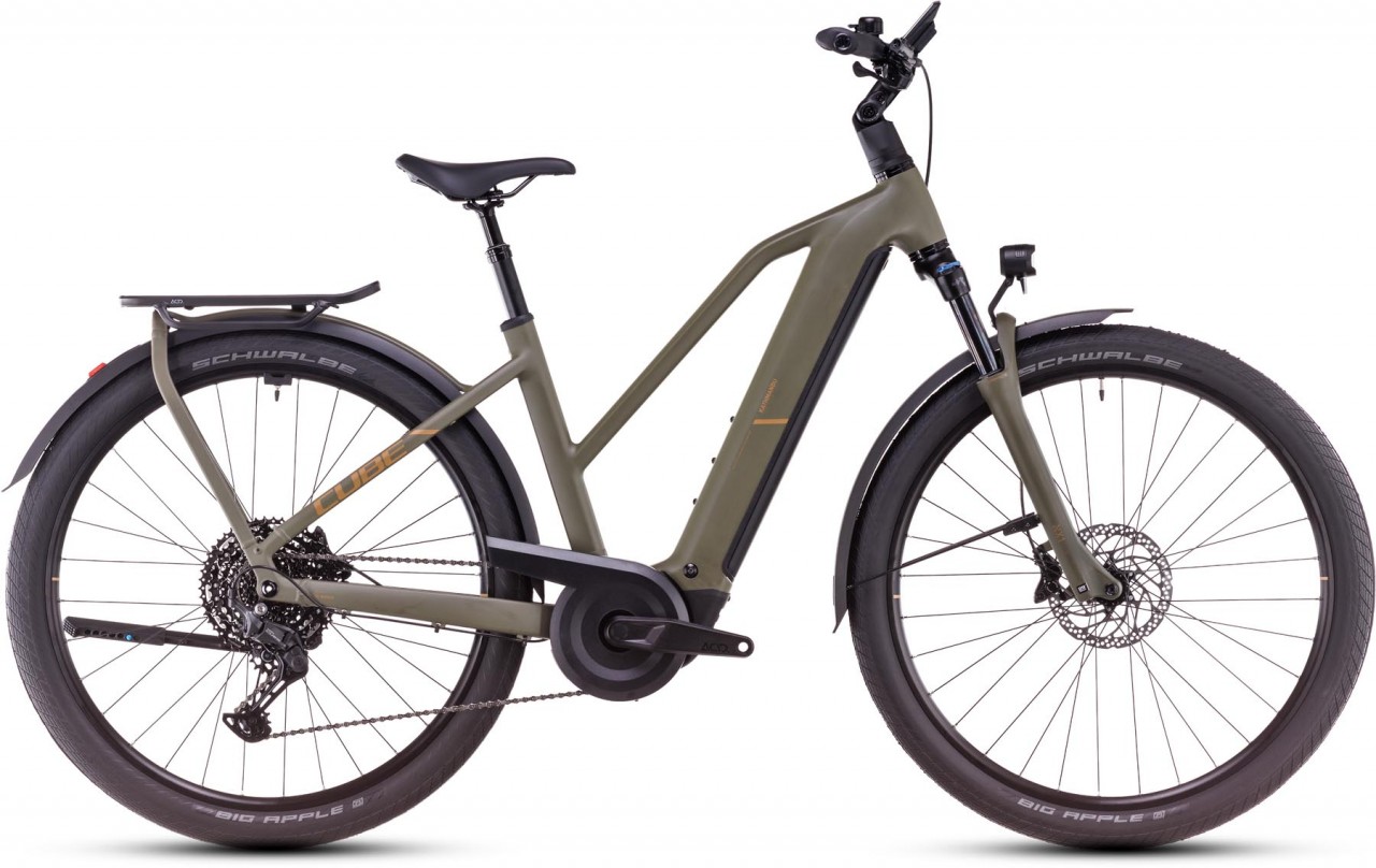 Cube Kathmandu Hybrid Pro 800 dustyolive n gold 2025 - Bicicleta-Eléctrica Trekking Damas