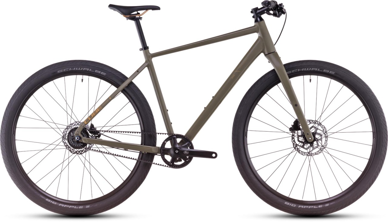 Cube Hyde Pro dustyolive n gold 2025 - Bicicleta Fitness Hombres