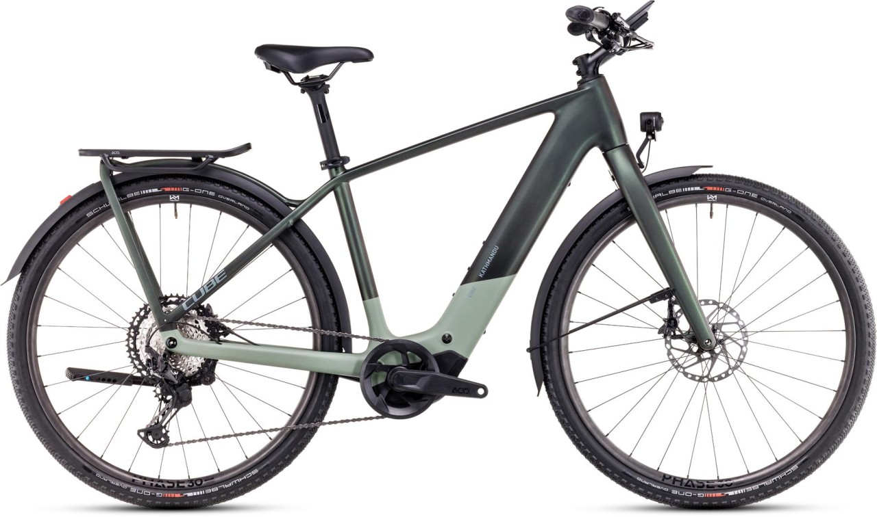 Cube Kathmandu Hybrid C:62 SLT 400X stellar n origanogreen 2025 - Bicicleta-Eléctrica Trekking Hombres