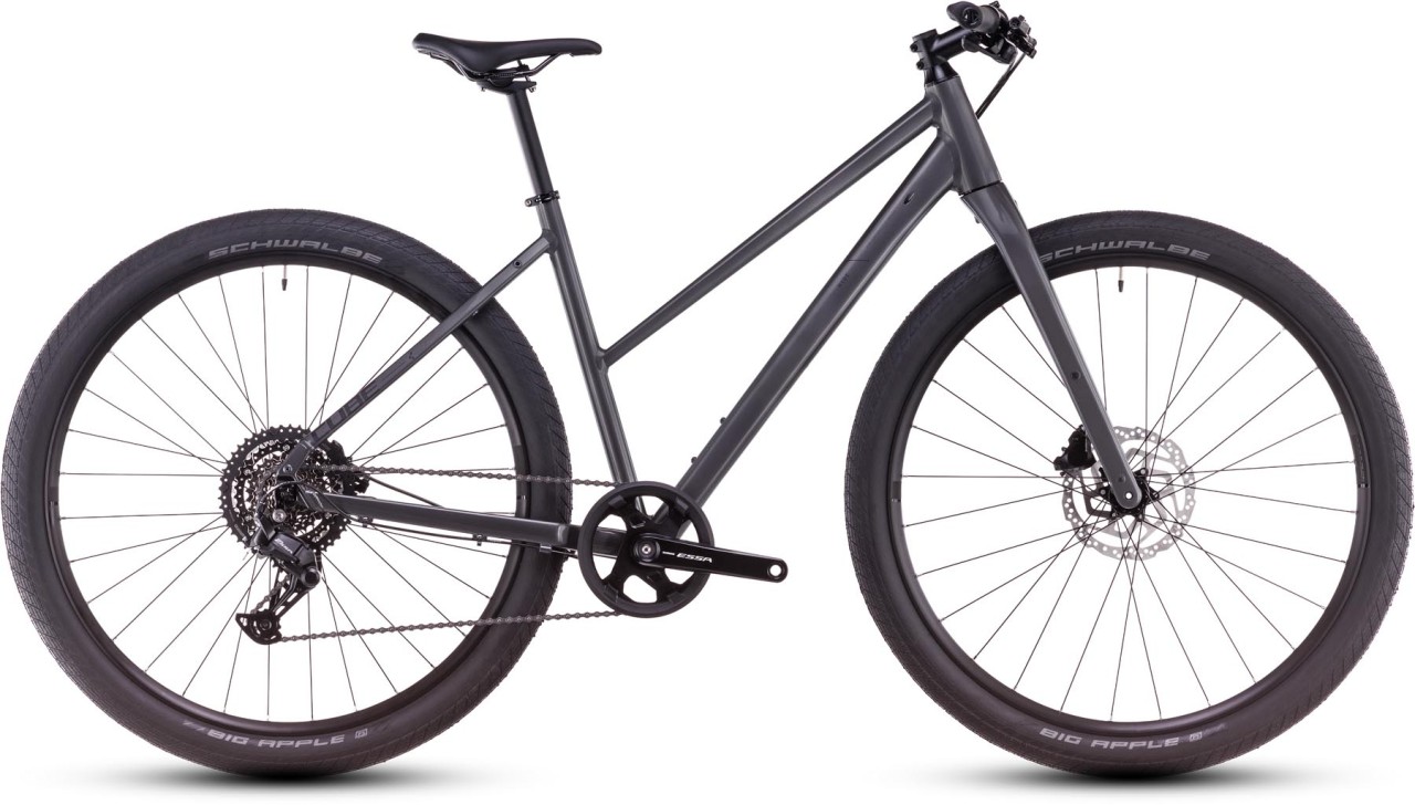 Cube Hyde ONE graphite n black 2025 - Bicicleta Fitness Damas