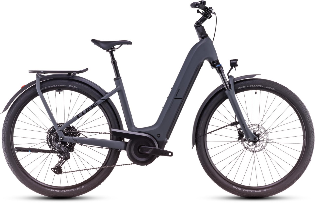 Cube Kathmandu Hybrid ONE shadowgrey n black - Bicicleta-Eléctrica Trekking Acceso Fácil